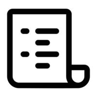 Simple List outline icon. The icon can be used for websites, print templates, presentation templates, illustrations, etc vector