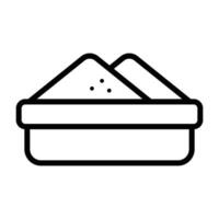 Simple Sandbox outline icon. The icon can be used for websites, print templates, presentation templates, illustrations, etc vector