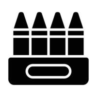 Simple Crayon glyph icon. The icon can be used for websites, print templates, presentation templates, illustrations, etc vector