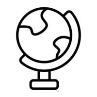 Simple Globe outline icon. The icon can be used for websites, print templates, presentation templates, illustrations, etc vector