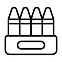 Simple Crayon outline icon. The icon can be used for websites, print templates, presentation templates, illustrations, etc vector