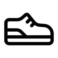 Simple Shoe outline icon. The icon can be used for websites, print templates, presentation templates, illustrations, etc vector