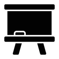 Simple Whiteboard glyph icon. The icon can be used for websites, print templates, presentation templates, illustrations, etc vector