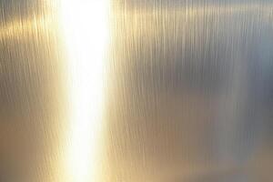 Brushed Metal Texture with Strong Highlight - Abstract Gold and Silver Metallic Surface Vertical Reflection photo