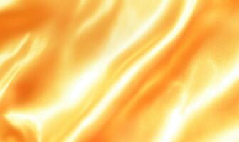 Shiny Gold Abstract Background with Flowing Liquid Waves - Luxurious Golden Yellow Silk Texture Wallpaper with Dynamic Light Effect photo