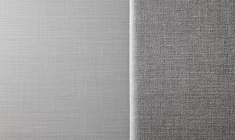 Split Gray Texture Background Comparison - Abstract Woven Fabric Pattern versus Smooth Matte Surface Design Element photo