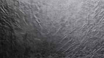 Wrinkled Dark Gray Texture Background - Abstract Creased Paper or Stone Surface with Rough Uneven Pattern Design photo