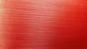 Bright Red Brushed Texture Background - Abstract Surface with Horizontal Lines Pattern and Vibrant Color photo