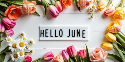 hello june flowers photo