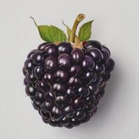 Fresh grapefruit with numerous purple segments ready to be eaten. photo