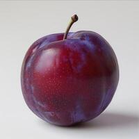 An apple with a cosmic or space-themed surface design. photo