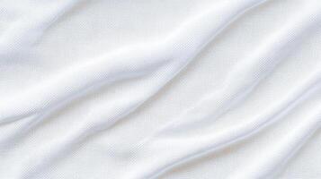 Soft White Fabric with Gentle Folds. Elegant Textile Background photo