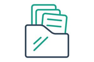 Archive icon. line icon style. icon related to law and justice. law elements illustration vector