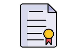 Agreement icon. colored outline icon style. icon related to finality of decisions. law elements illustration vector