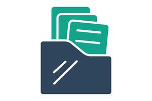Archive icon. solid icon style. icon related to law and justice. law elements illustration vector