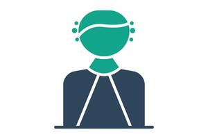 Judge icon. solid icon style. icon related to decision making. law elements illustration vector