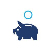piggy bank colored icon design good for web or mobile app vector