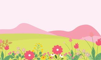 Spring background and beautiful blossom vector