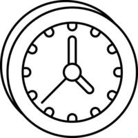 Wall Clock User Interface Line Icons Pack and Illustrations vector