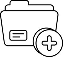 Add Folder User Interface Line Icons Pack and Illustrations vector