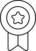 Badge User Interface Line Icons Pack and Illustrations vector