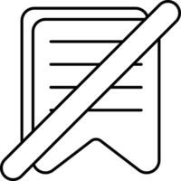 No Bookmark User Interface Line Icons Pack and Illustrations vector