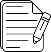 Article Writing User Interface Line Icons Pack and Illustrations vector