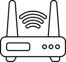 Modem User Interface Line Icons Pack and Illustrations vector