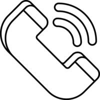 Phone Ringing User Interface Line Icons Pack and Illustrations vector