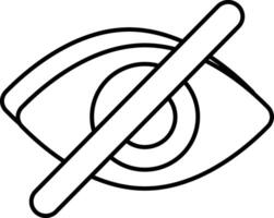 No Vision User Interface Line Icons Pack and Illustrations vector