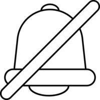 No Alarm User Interface Line Icons Pack and Illustrations vector