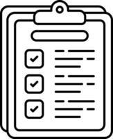 Checklist User Interface Line Icons Pack and Illustrations vector