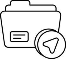 Send Folder User Interface Line Icons Pack and Illustrations vector