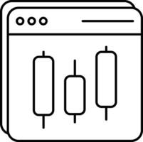 Online Data Analytics User Interface Line Icons Pack and Illustrations vector