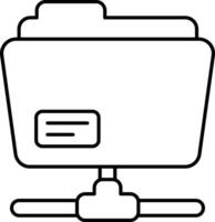 Network Folder User Interface Line Icons Pack and Illustrations vector