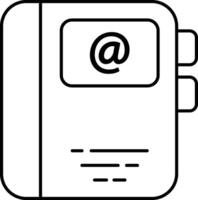 Contact Book User Interface Line Icons Pack and Illustrations vector