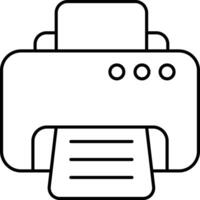 Printer User Interface Line Icons Pack and Illustrations vector