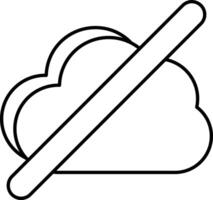 No cloud User Interface Line Icons Pack and Illustrations vector
