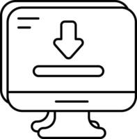 Online Downloading User Interface Line Icons Pack and Illustrations vector
