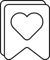 Favorite Bookmark User Interface Line Icons Pack and Illustrations vector