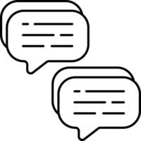 Chatting User Interface Line Icons Pack and Illustrations vector