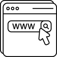 Www User Interface Line Icons Pack and Illustrations vector