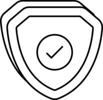 Security Shield User Interface Line Icons Pack and Illustrations vector
