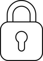 Lock User Interface Line Icons Pack and Illustrations vector