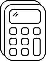 Calculator User Interface Line Icons Pack and Illustrations vector