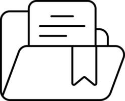 Bookmark Folder User Interface Line Icons Pack and Illustrations vector