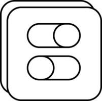 On Off Button User Interface Line Icons Pack and Illustrations vector