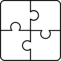 Jigsaw User Interface Line Icons Pack and Illustrations vector