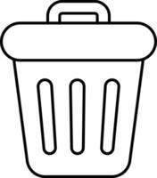 Dustbin User Interface Line Icons Pack and Illustrationsk vector