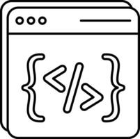 Web Coding User Interface Line Icons Pack and Illustrations vector